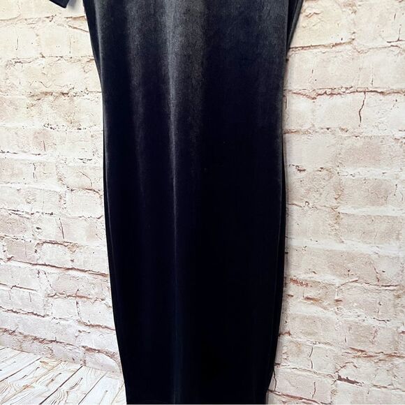 Zara stretch velvet midi dress bodycon - Picture 5 of 6